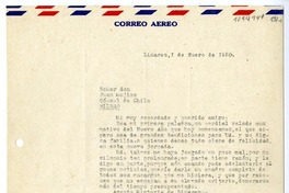 [Carta] 1950 enero 1, Linares, Chile [a] Juan Mujica de la Fuente, Bilbao, España.