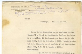 [Decreto] 1942 marzo, Santiago