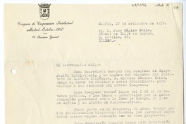 [Carta] 1950 septiembre 27, Madrid, España [a] Juan Mujica de la Fuente, Bilbao