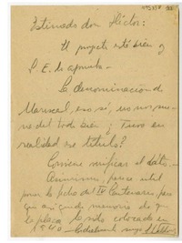 [Carta] 1940, Santiago, Chile [a] Hector Mujica Pumarino