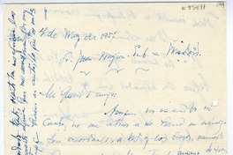 [Carta] 1957 mayo 4, Santiago, Chile [a] Juan Mujica, Madrid, España
