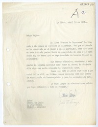 [Carta] 1951 abril, 18, La Plata, Argentina [a] Juan Mujica, Bilbao, España