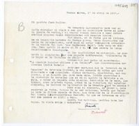 [Carta] 1947 abril 1, Buenos Aires, Argentina [a] Juan Mujica, Bahía Blanca, Argentina