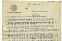 [Carta] 1945 enero 1, Madrid, España [a] Juan Mujica, Santiago, Chile