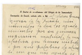 [Tarjeta] 1946, Curico, Chile [a] Juan Mujica de la Fuente