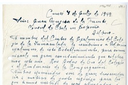 [Carta] 1949 julio 8, Curicó, Chile [a] Juan Mujica de la Fuente, Bilbao, España