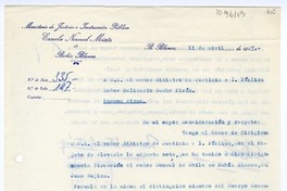 [Carta] 1947 abril 11, Bahía Blanca, Argentina [a] Belisario Gaché Pirán, Buenos Aires