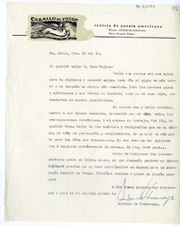 [Carta] 1950 diciembre 15, Buenos Aires, Argentina [a] Juan Mujica de la Fuente, Bilbao, España