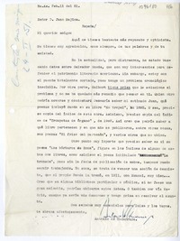 [Carta] 1951 febrero 11, Buenos Aires, Argentina [a] Juan Mujica de la Fuente, Bilbao, España