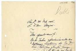 [Carta] 1945 febrero 28, Santiago, Chile [a] Juan Mujica de la Fuente, Bahía Blanca, Argentina