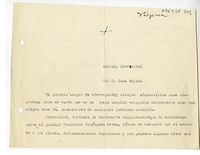 [Carta] 1946 junio 10, Madrid, España [a] Juan Mujica de la Fuente
