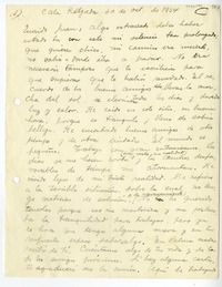 [Carta] 1934 octubre 30, Cala Ratjada, Mallorca, España [a] Juan Mujica de la Fuente, Madrid, España