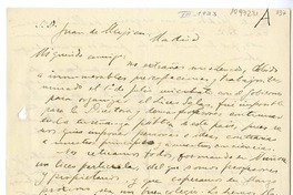 [Carta] 1933 agosto, Santiago, Chile [a] Juan Mujica de la Fuente, Madrid, España