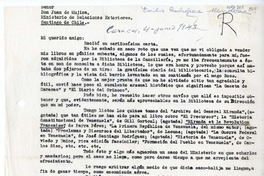 [Carta] 1943 junio 4, Caracas, Venezuela [a] Juan Mujica de la Fuente, Santiago, Chile
