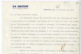 [Carta] 1942 febrero 10, Buenos Aires, Argentina [a] Juan Mujica de la Fuente