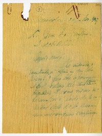 [Carta] 1937 noviembre 21, Santiago, Chile [a] Juan Mujica de la Fuente