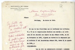 [Decreto] 1942 marzo, Santiago