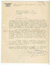 [Carta] 1944 mayo 10, Valparaíso, Chile [a] Juan Mujica de la Fuente, Santiago