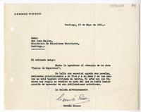 [Carta] 1951 mayo 23, Santiago, Chile [a] Juan Mujica de la Fuente