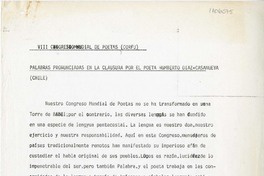 VIII Congreso mundial de poetas (Corfou)