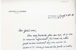 [Carta] 1985 julio 4, Bruxelles, Bélgica [a] Humberto Díaz -Casanueva