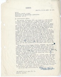 [Carta] 1951 junio 10, Madrid, España [a] Fernando García Oldini, Ministerio de Relaciones Exteriores, Santiago Chile