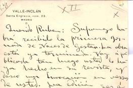 [Carta], c.1900 Madrid, España <a> Rubén Darío