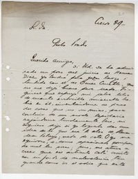 [Carta] 1929 ene. Santiago, Chile [a] Pedro Prado