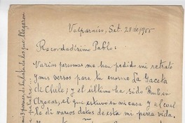 [Carta] 1955 sep. 28, Valparaíso, Chile [al] Director de la Gaceta de Chile