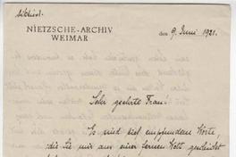 [Carta] 1921 jun. 9, Weimar, Alemania [a] Magdalena Petit