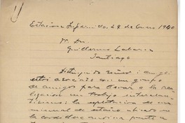 [Carta] 1940 ene. 24, Infiernillo, Chile [a] Guillermo Labarca Hubertson