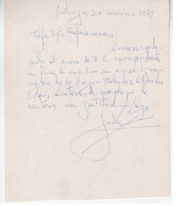 [Tarjeta] 1969 mar. 30, Santiago, Chile [a] Biblioteca Nacional de Chile