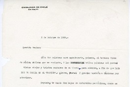 [Carta] 1966, octubre 3, Haiti [a] Jorge Teillier