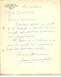 [Carta] 1959 noviembre, Santiago, Chile [a] Gonzalo Drago