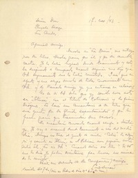 [Carta] 1943 nov. 17, Santiago, Chile [a] Gonzalo Drago