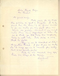 [Carta] c.1952, Santiago, Chile [a] Gonzalo Drago