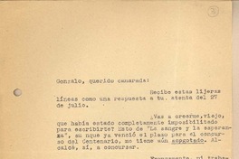 [Carta] 1941 ago. 4, Santiago, Chile [a] Gonzalo Drago