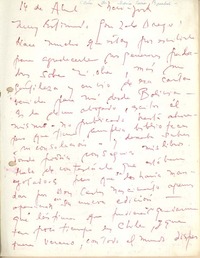 [Carta] c.1970 abr. 14, New York [a] Gonzalo Drago