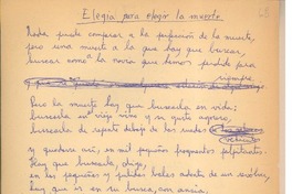 Elegía para elegir la muerte