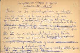 Texto para un silencio porfiado