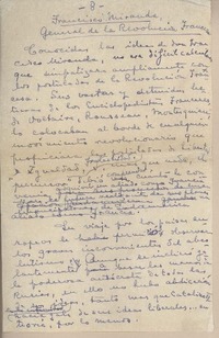 Francisco Miranda, general de la revolución francesa