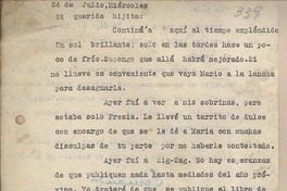 [Carta] 1950 julio 26, Santiago, Chile [a su esposa]