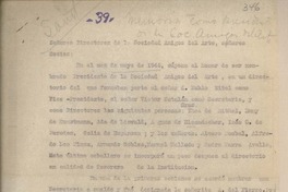 Memoria como presidente de la sociedad amigos del arte