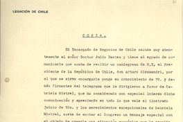 [Carta] 1935 jun. 29, Lisboa, [Portugal] [al] señor Doctor Julio Dantas