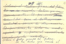 [Brotará el teatro grande del futuro..]