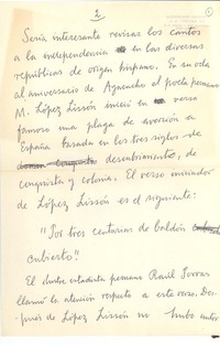 [Sería interesante revisar los cantos a la independencia...]