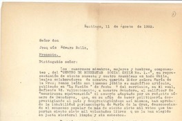 [Carta] 1953 ago. 11, Santiago, Chile [a] Joaquín Edwards Bello