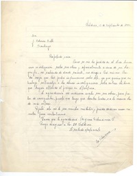 [Carta] 1951 sep. 13, Valdivia, Chile [a] Joaquín Edwards Bello