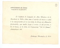 [Tarjeta] 1958 noviembre, Santiago, Chile [a] Joaquín Edwards Bello