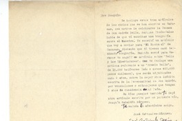 [Carta] c. 1957 [Caracas, Venezuela] [a] Joaquín Edwards Bello